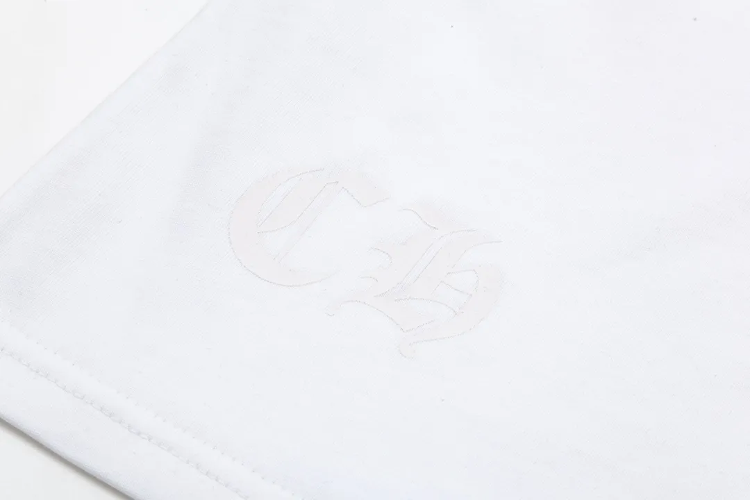 Chrome Hearts/ Blue Logo Same Style T Versatile : White Size：XS~L